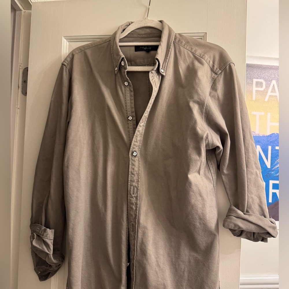 Rag & bone khaki, casual button up
